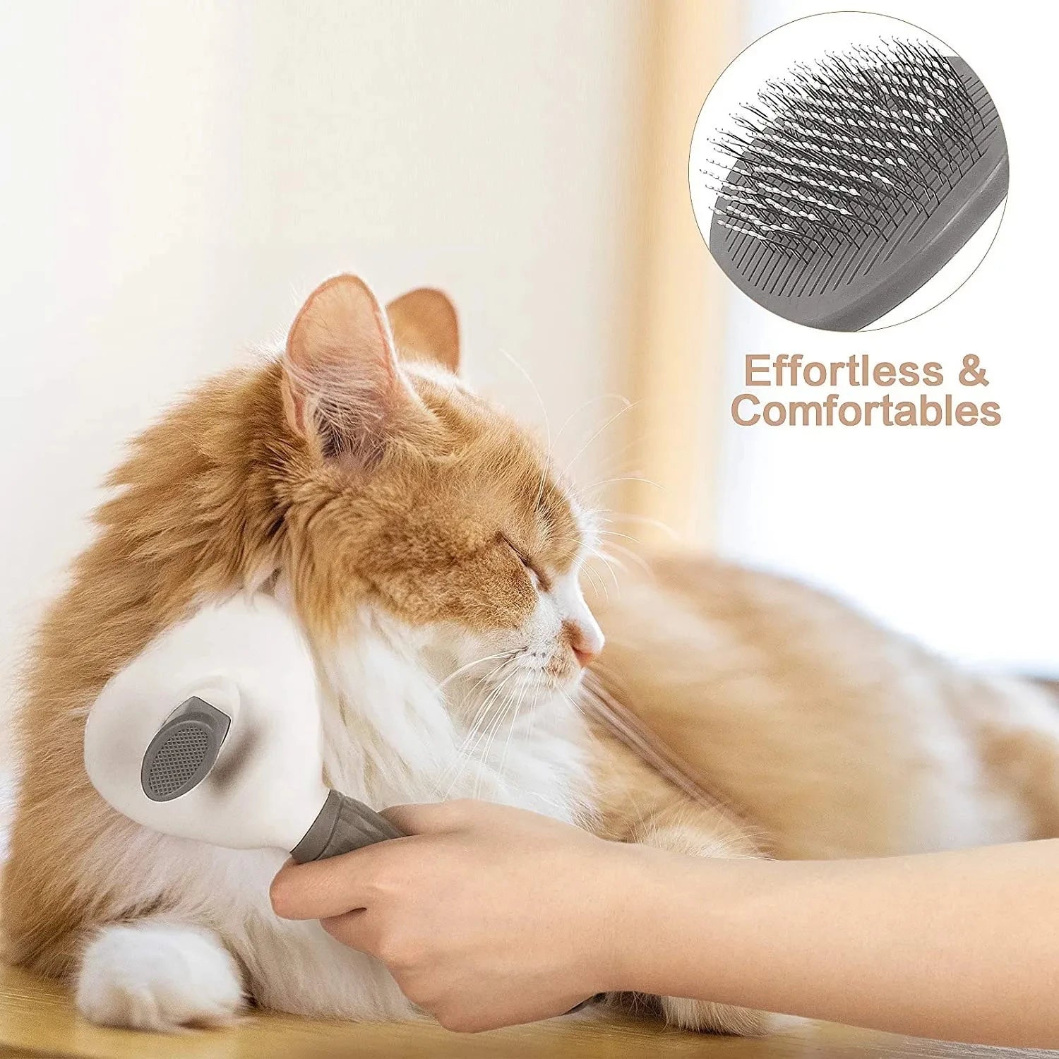 Brosse Auto-Nettoyante Anti-Poils pour Chiens & Chats