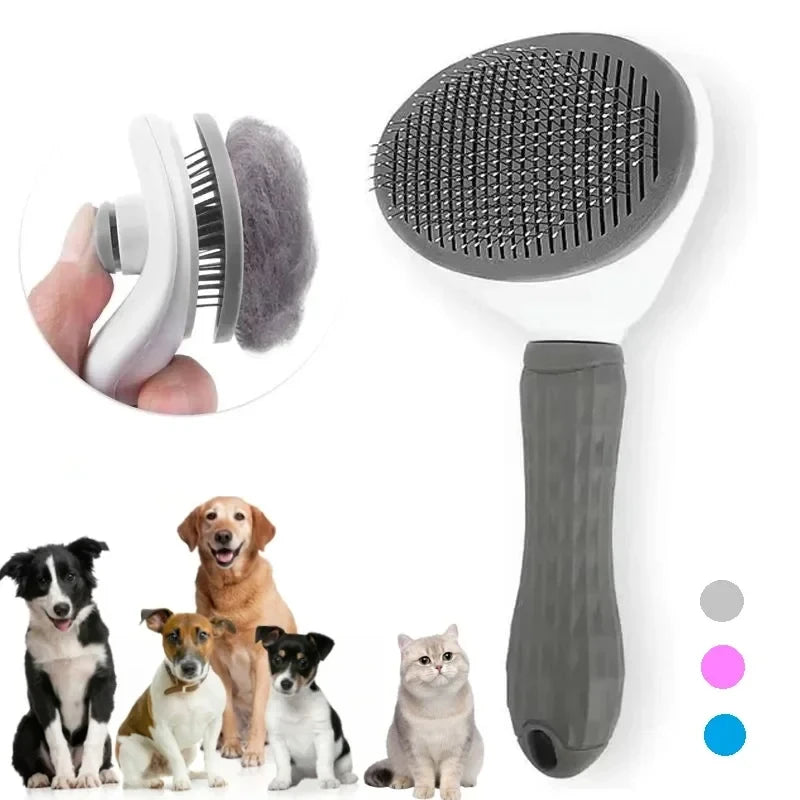 Brosse Auto-Nettoyante Anti-Poils pour Chiens & Chats